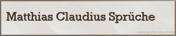 Claudius Sprüche