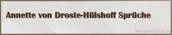 Droste-Hülshoff Sprüche
