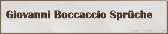 Boccaccio Sprüche