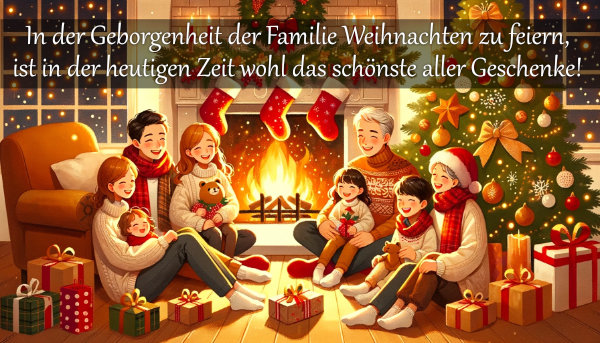 spruch in der geborgenheit der familie weihnachten feiern