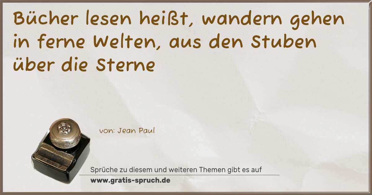 Spruchbild: Wandern