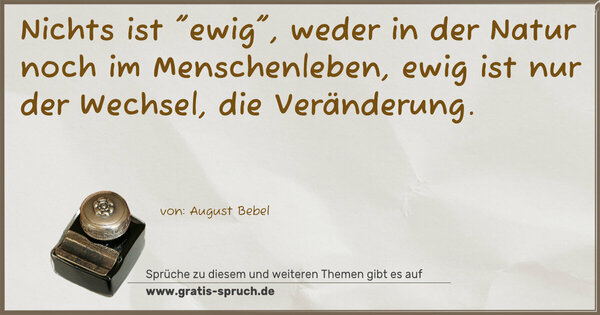 Spruch Visualisierung: Nichts ist 