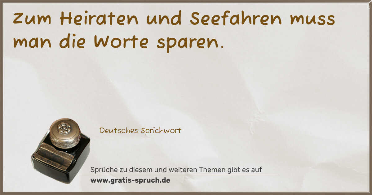 Spruchbild: Seefahrt