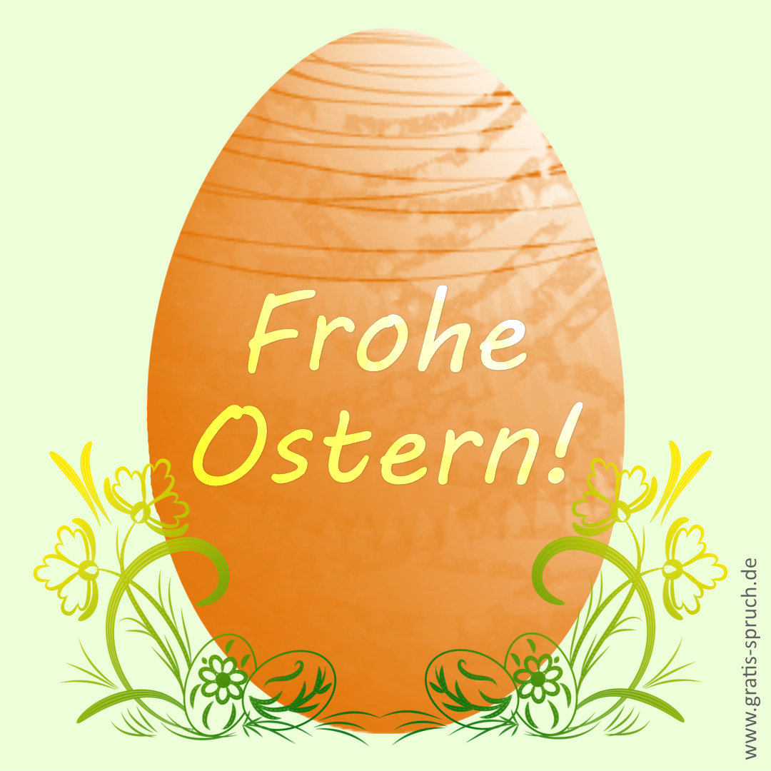 Osterkarte mit dem Glückwunsch 'Frohe Ostern!'